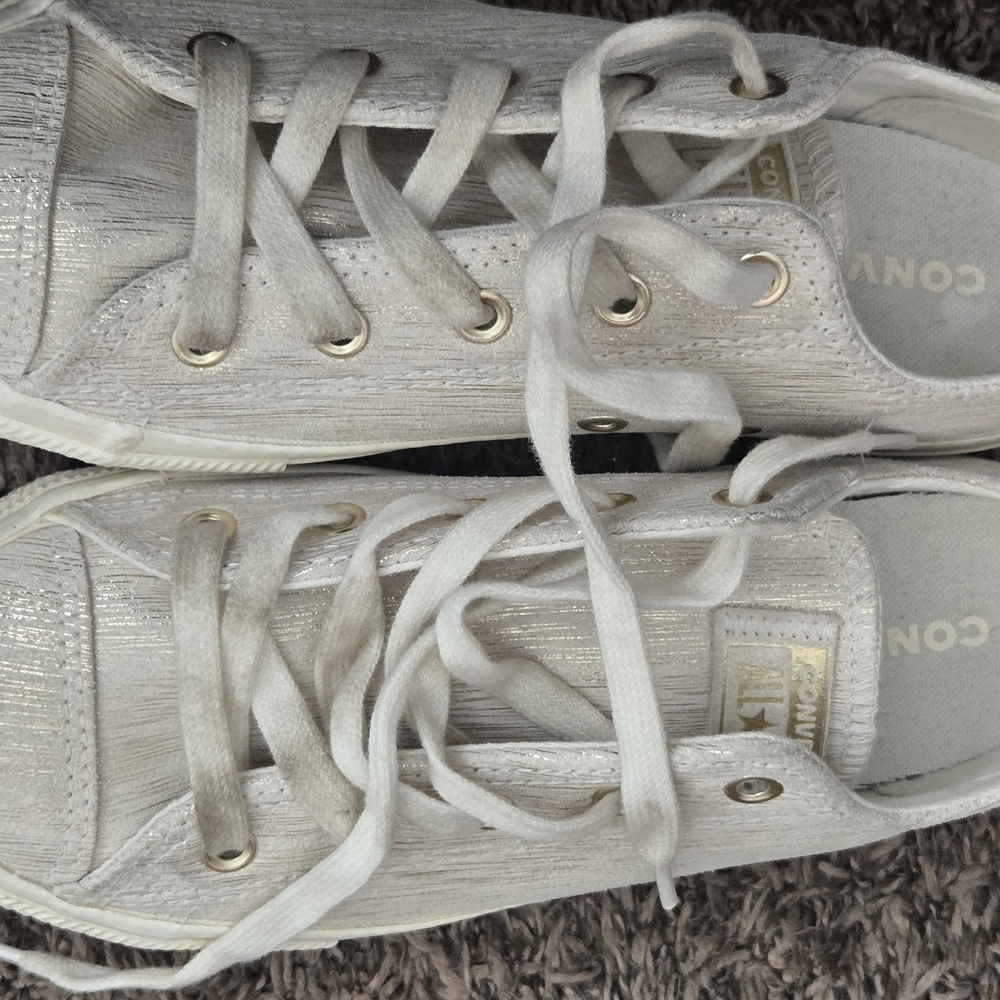Converse Shimmering Silver Sneakers